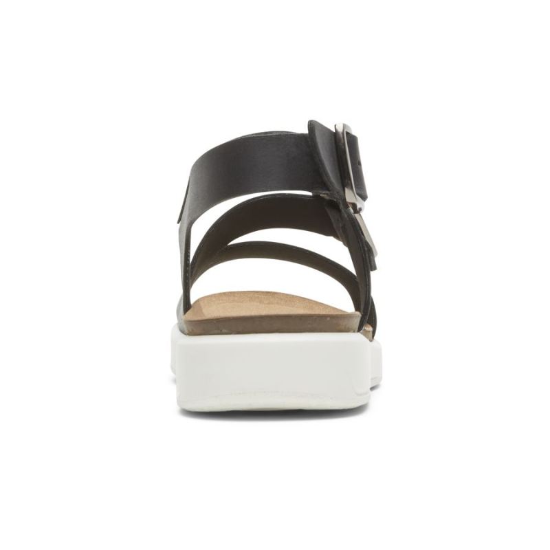 ROCKPORT - WOMEN'S KELLS BAY ASYMMETRICAL SANDAL-BLACK