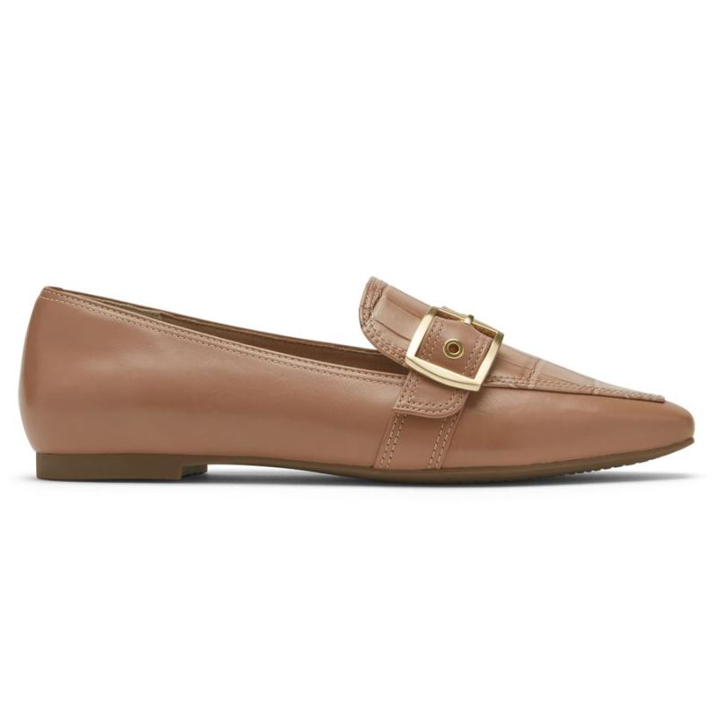 ROCKPORT - WOMEN'S TOTAL MOTION LAYLANI BUCKLE LOAFER-AU NATURAL LEATHER