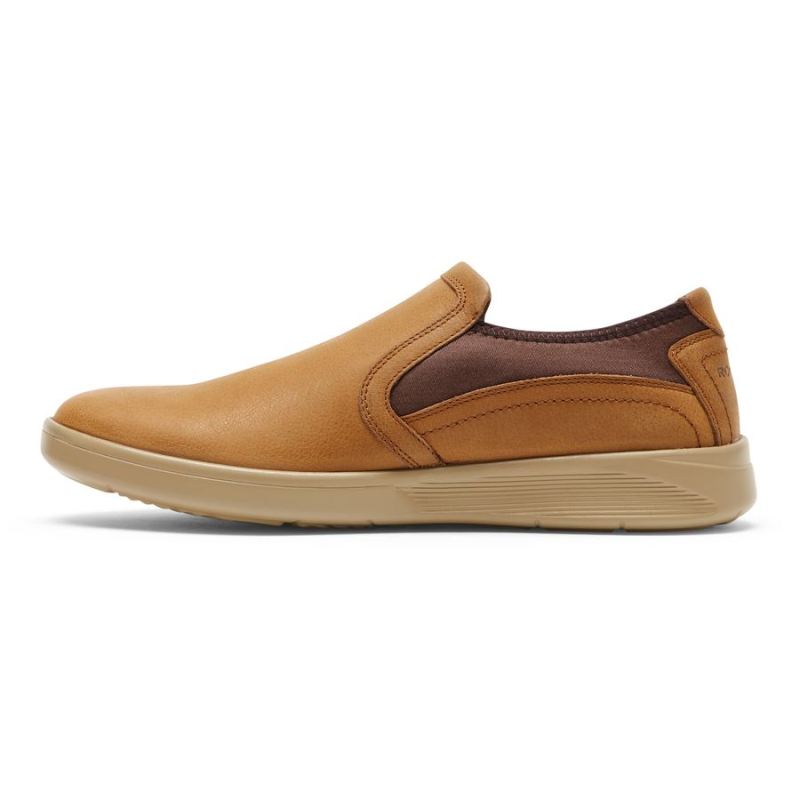 ROCKPORT - MEN'S CALDWELL TWIN GORE SLIP-ON-DESERT LEATHER