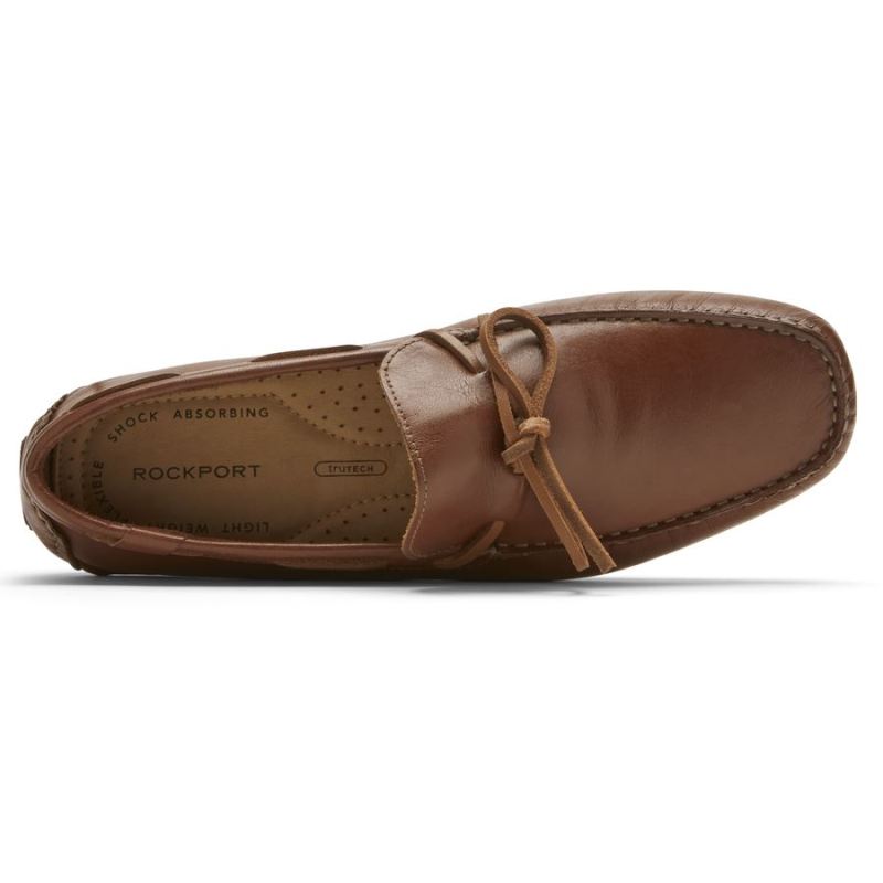 ROCKPORT - MEN'S RHYDER TIE LOAFER-MAHOGANY