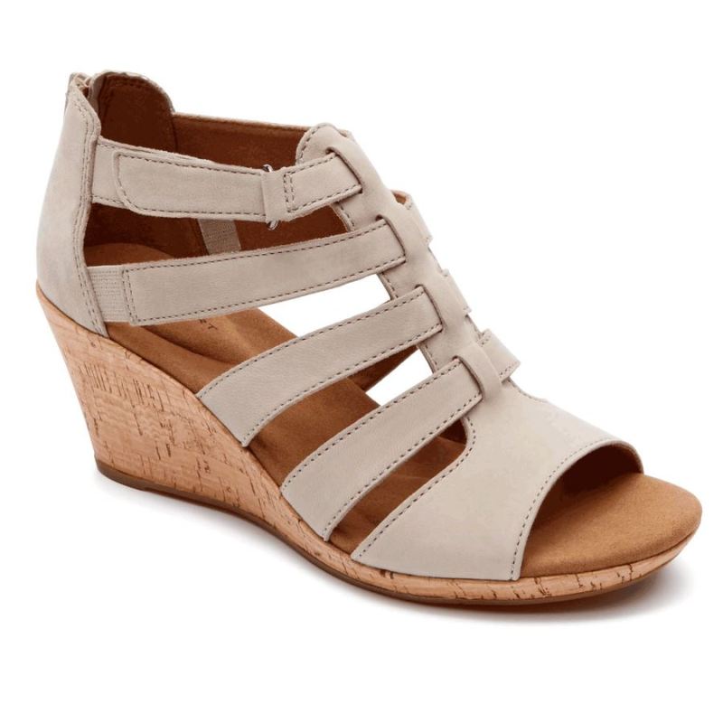 ROCKPORT - BRIAH GLADIATOR SANDAL-NEW TAUPE NUBUCK