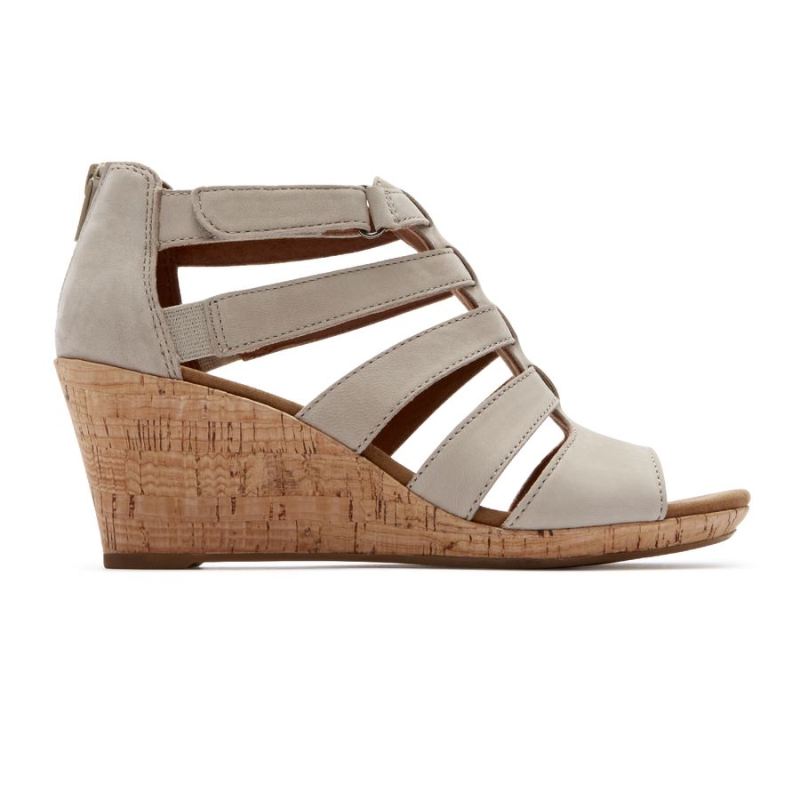 ROCKPORT - BRIAH GLADIATOR SANDAL-NEW TAUPE NUBUCK