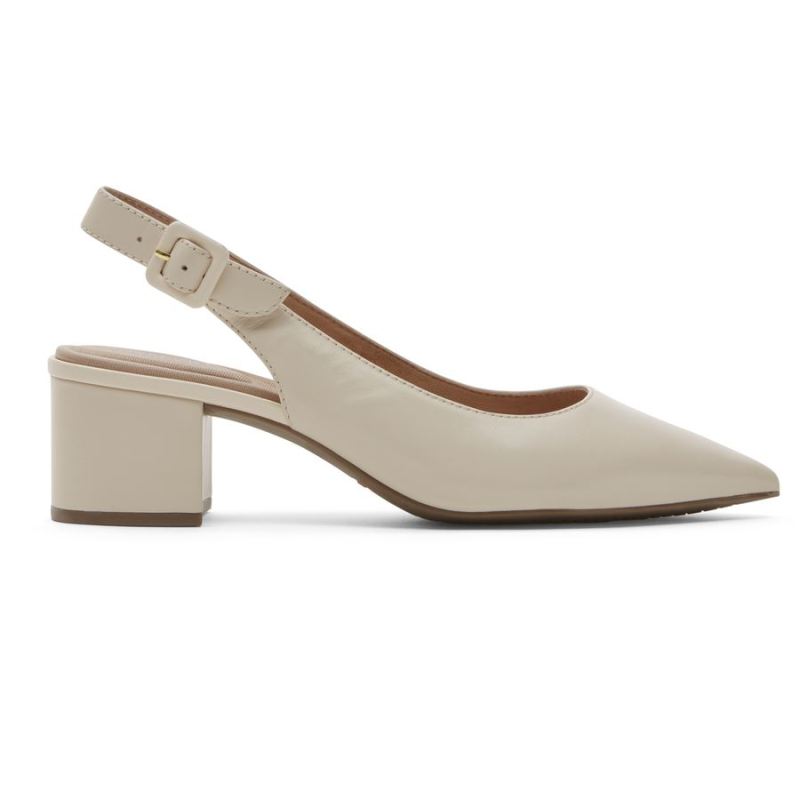 ROCKPORT - WOMEN'S TOTAL MOTION NOELLE SLINGBACK HEEL-VANILLA