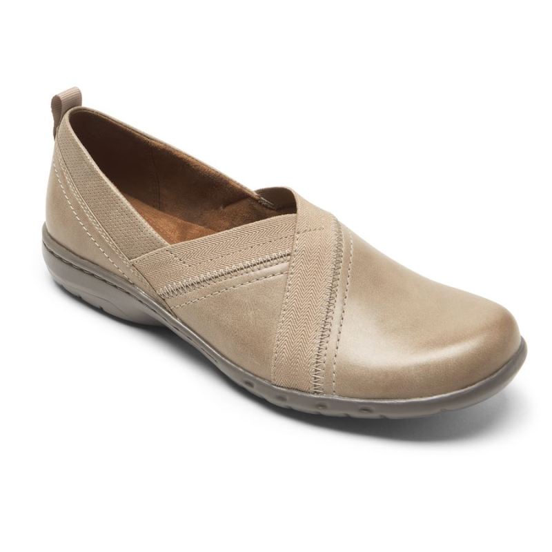 ROCKPORT - WOMEN'S COBB HILL PENFIELD SLIP-ON-STONE