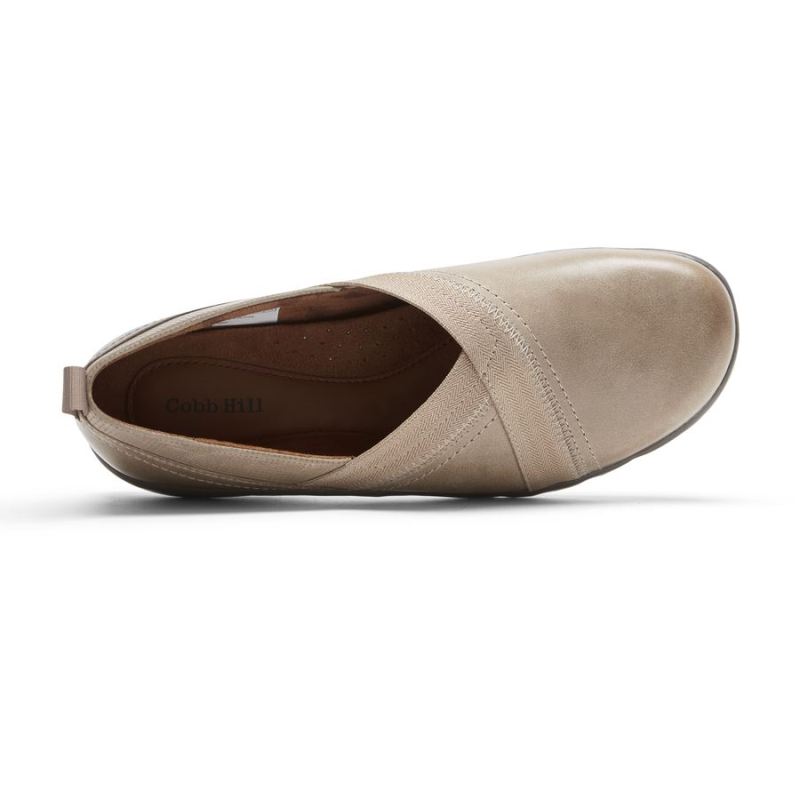 ROCKPORT - WOMEN'S COBB HILL PENFIELD SLIP-ON-STONE