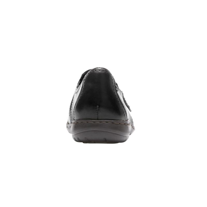 ROCKPORT - COBB HILL PENFIELD ZIP SHOE-BLACK LEATHER