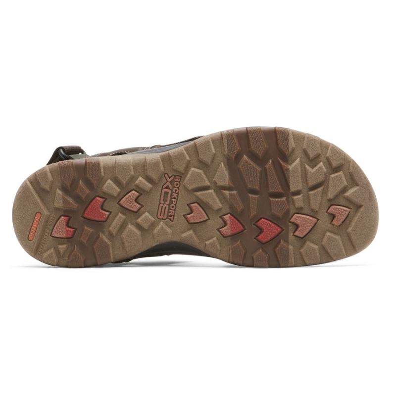 ROCKPORT - MEN'S XCS TRAIL TECHNIQUE ADJUSTABLE SANDAL-BROWN MULTI