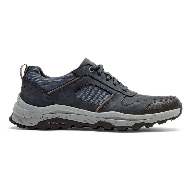 ROCKPORT - MEN'S XCS PATHWAY WATERPROOF UBAL TREKKER-NAVY NUBUCK