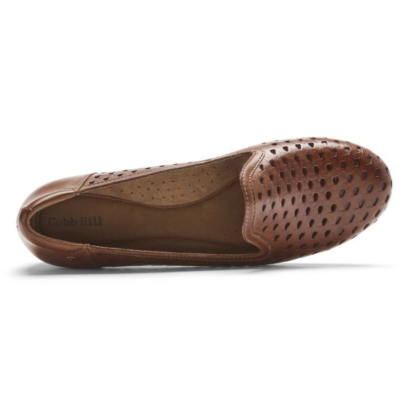 ROCKPORT - WOMEN'S COBB HILL MAIIKA WOVEN SLIP-ON-TAN LEATHER