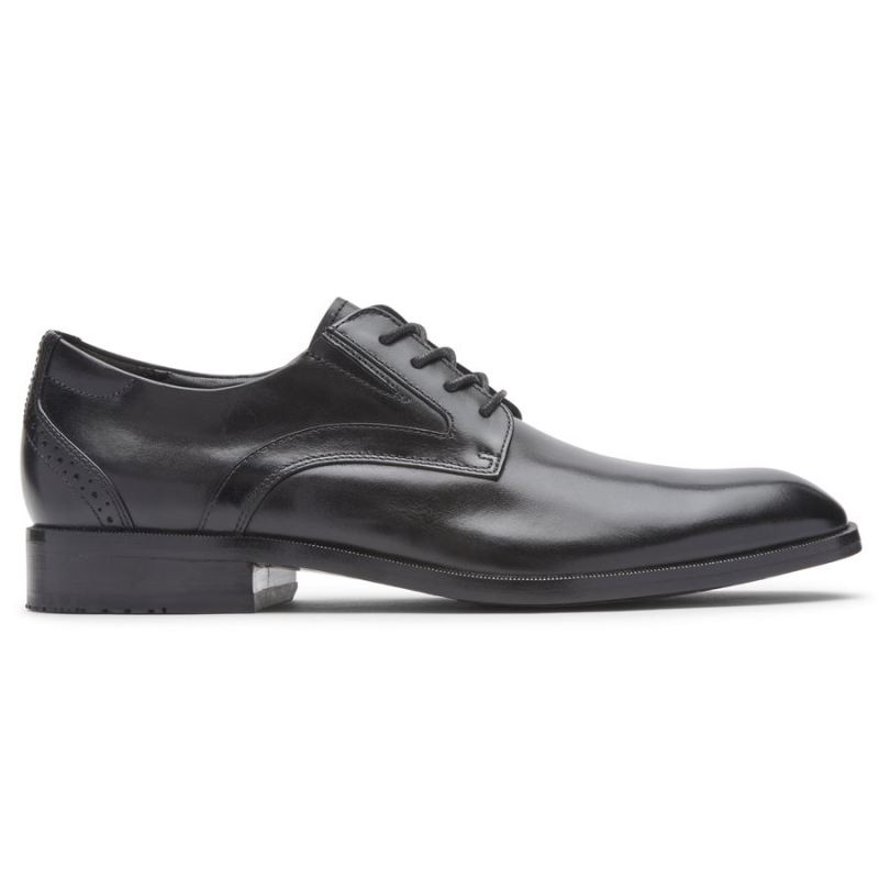 ROCKPORT - MEN'S TOTAL MOTION OFFICE PLAIN TOE OXFORD-BLACK