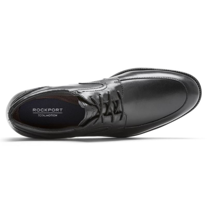 ROCKPORT - MEN'S TOTAL MOTION DRESSPORT APRON TOE OXFORD-BLACK