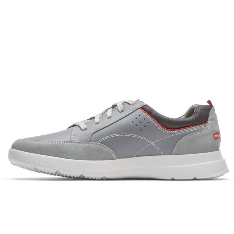 ROCKPORT - MEN'S TRUFLEX CAYDEN SNEAKER-STEEL GREY LEATHER/SUEDE