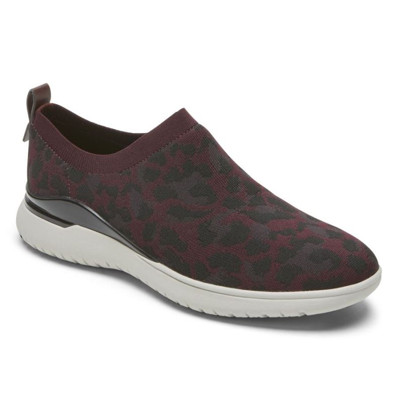 ROCKPORT - WOMEN'S TOTAL MOTION SPORT HIGH SLIP-ON-OXBLOOD LEOPARD