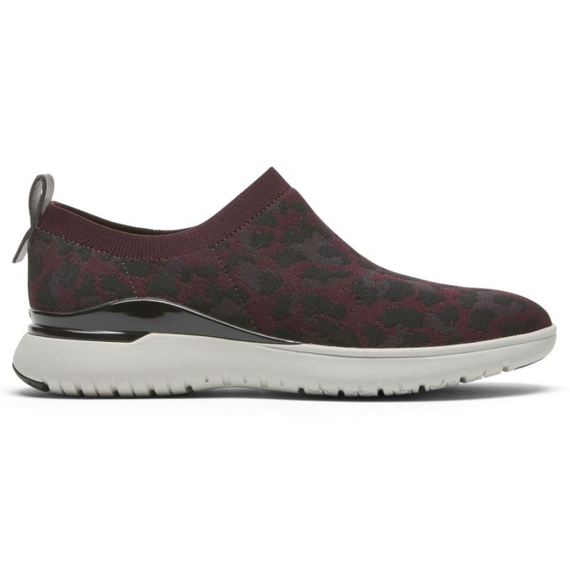 ROCKPORT - WOMEN'S TOTAL MOTION SPORT HIGH SLIP-ON-OXBLOOD LEOPARD