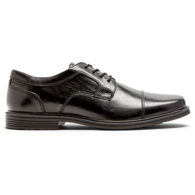 ROCKPORT - MEN'S TAYLOR WATERPROOF CAP TOE OXFORD-BLACK