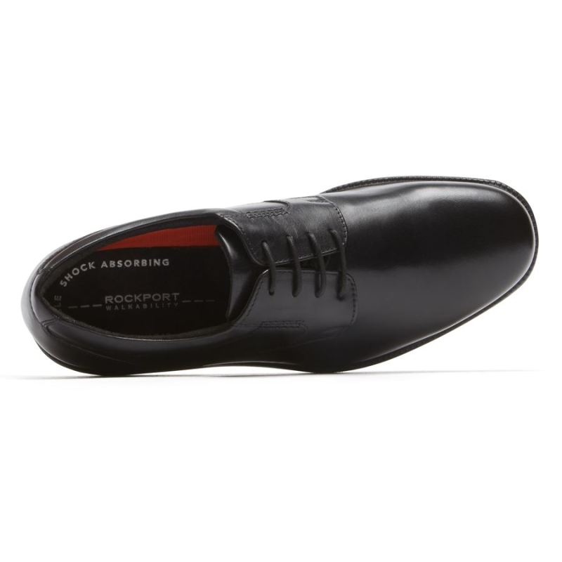 ROCKPORT - MEN'S CHARLES ROAD PLAIN TOE OXFORD-BLACK