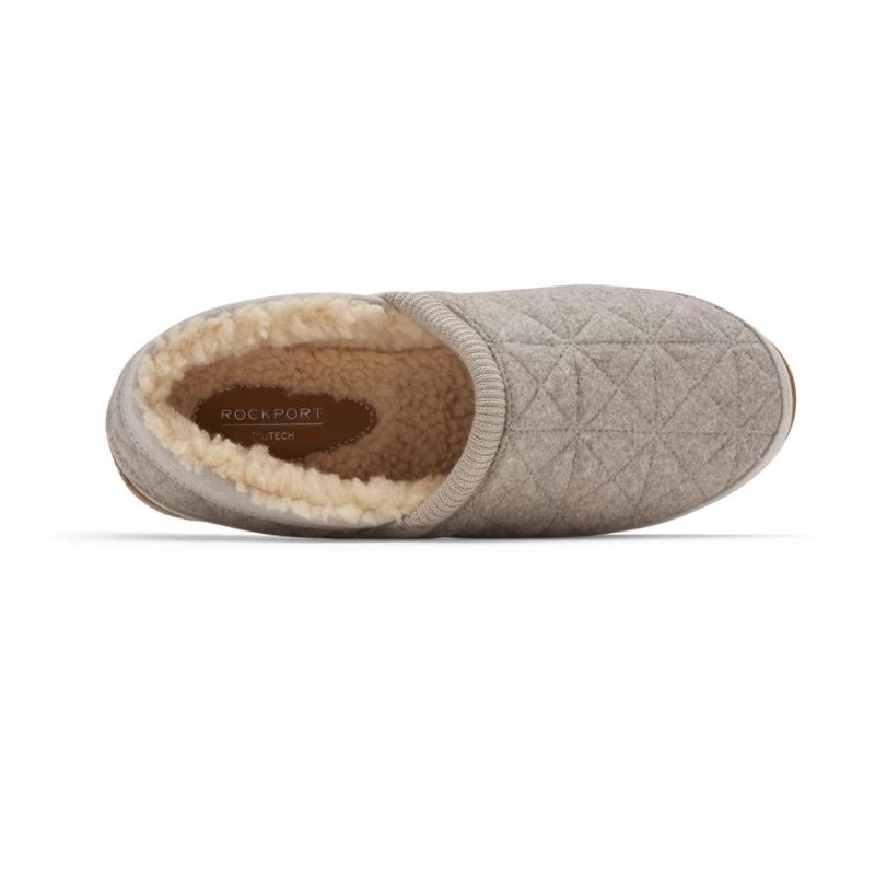 ROCKPORT - WOMEN'S TRUTECH VEDA MOC SLIPPER-TAUPE GREY