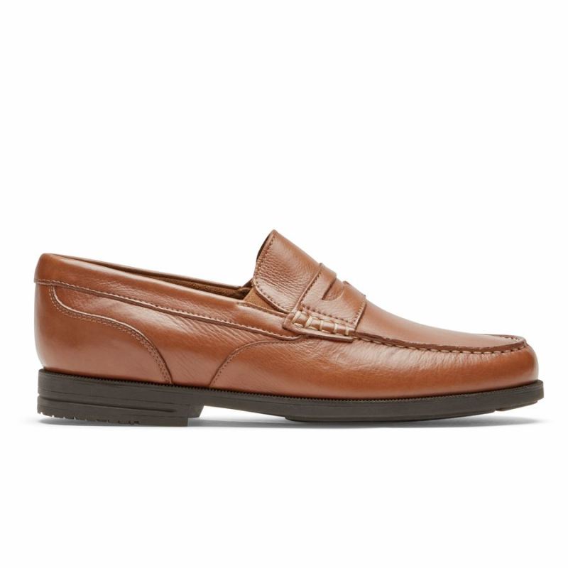 ROCKPORT - MEN'S PRESTON PENNY LOAFER-TUMBLED TAN