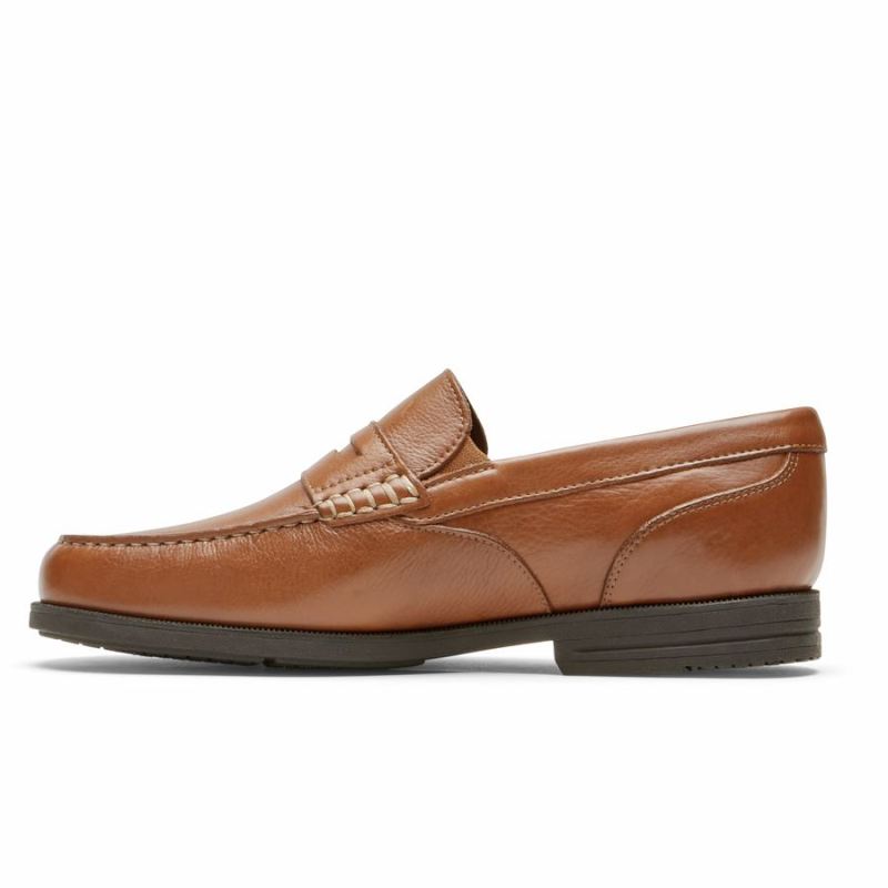 ROCKPORT - MEN'S PRESTON PENNY LOAFER-TUMBLED TAN