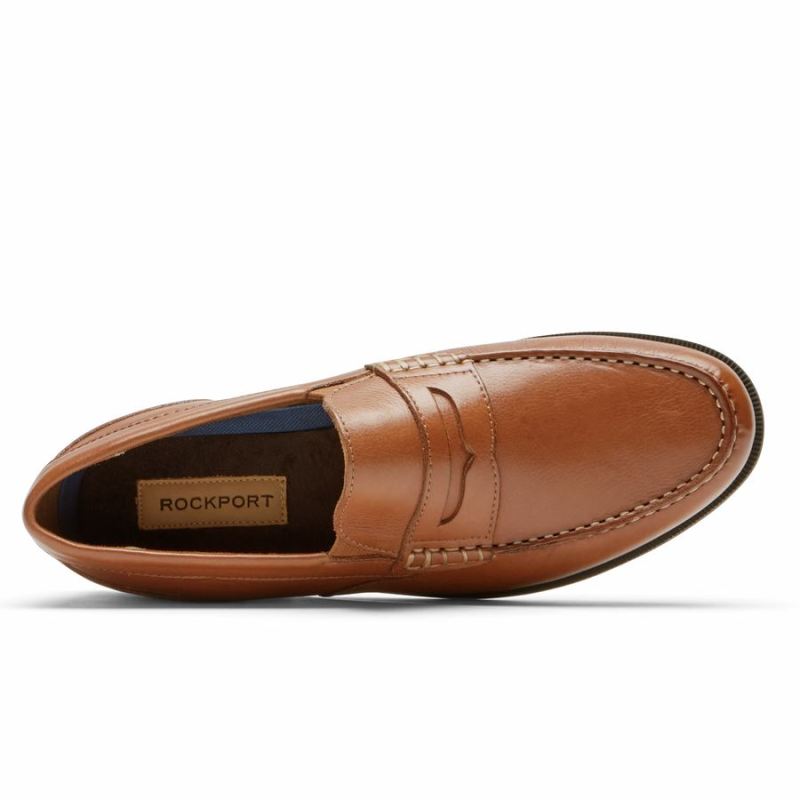 ROCKPORT - MEN'S PRESTON PENNY LOAFER-TUMBLED TAN