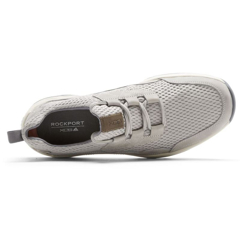 ROCKPORT - MEN'S XCS SPRUCE PEAK SLIP-ON SNEAKER-STONE NUBUCK MESH