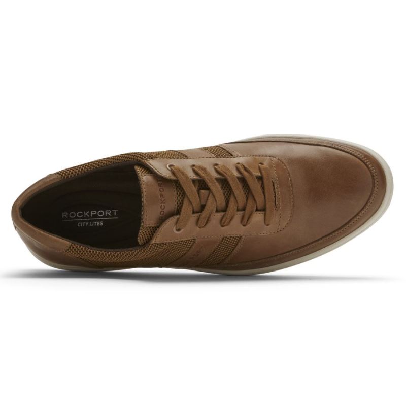 ROCKPORT - MEN'S COLLE UBAL SNEAKER-TAN LEATHER