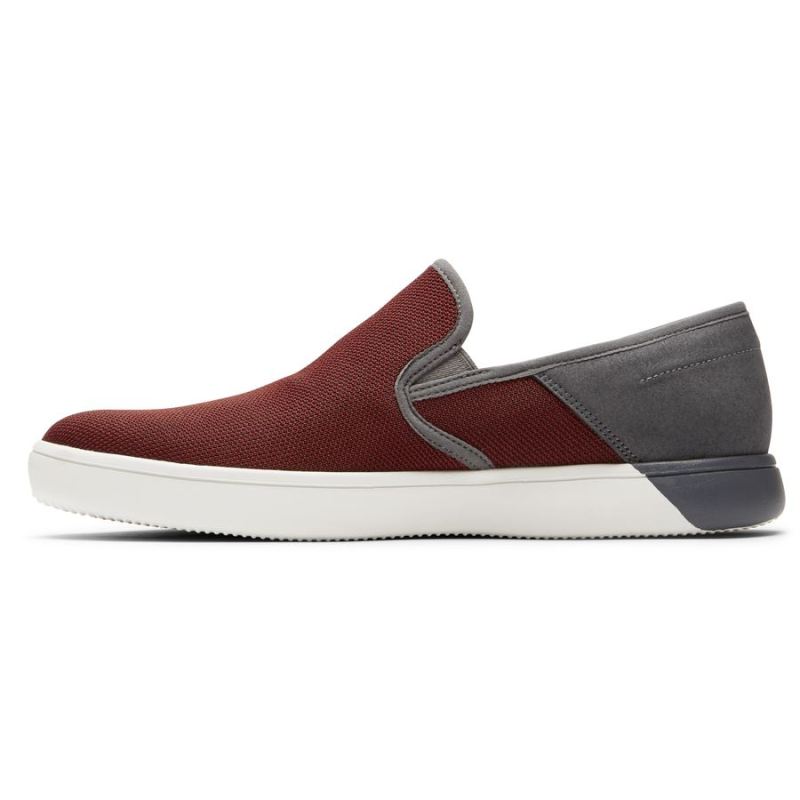 ROCKPORT - MEN'S COLLE SLIP-ON MESH SNEAKER-REDWOOD MULTI MESH