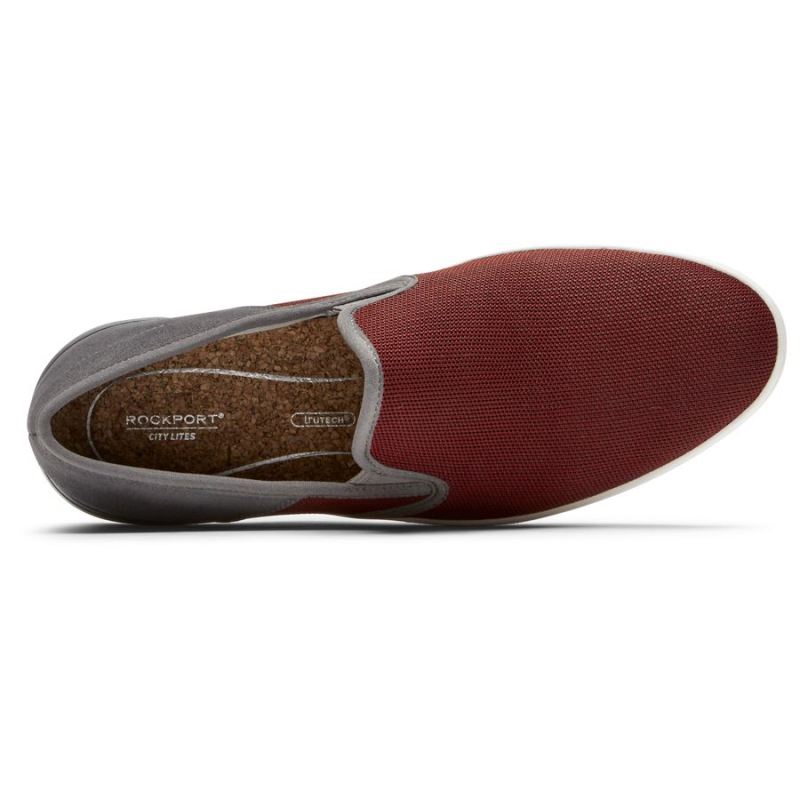 ROCKPORT - MEN'S COLLE SLIP-ON MESH SNEAKER-REDWOOD MULTI MESH