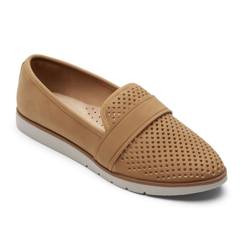 ROCKPORT - WOMEN'S STACIE PERFORATED LOAFER-HONEY