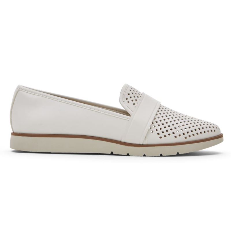 ROCKPORT - WOMEN'S STACIE PERFORATED LOAFER-WHITE