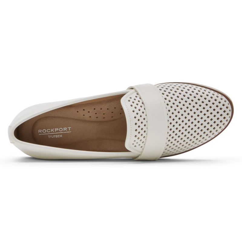 ROCKPORT - WOMEN'S STACIE PERFORATED LOAFER-WHITE