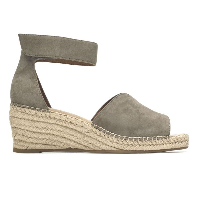 ROCKPORT - WOMEN'S MARAH PEEP TOE WEDGE SANDAL-Taupe