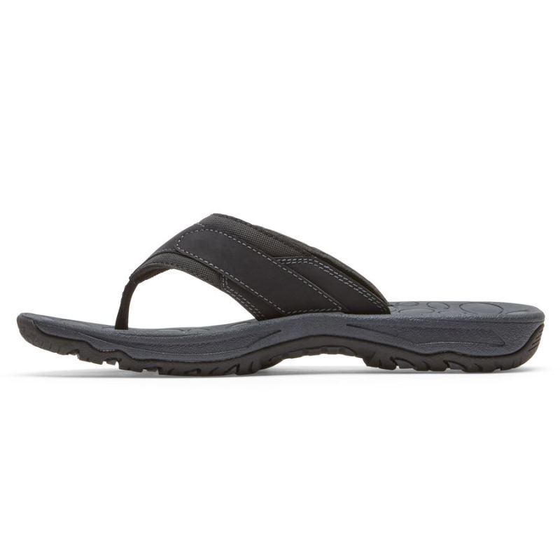 ROCKPORT - MEN'S HAYES THONG SANDAL-BLACK