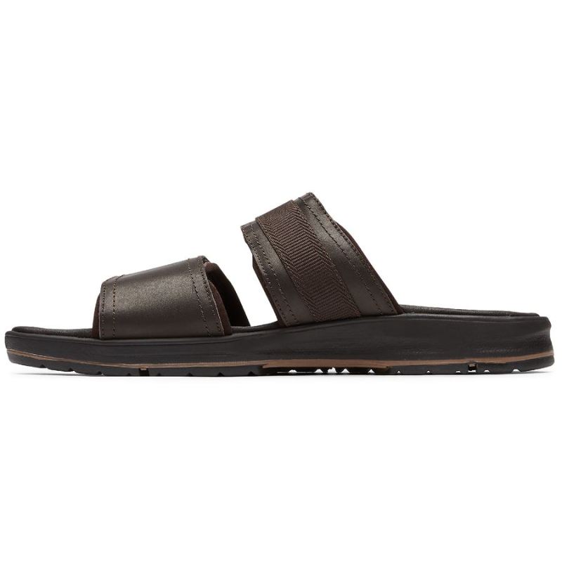 ROCKPORT - MEN'S LUCKY BAY DRESS SLIDE-BROWN