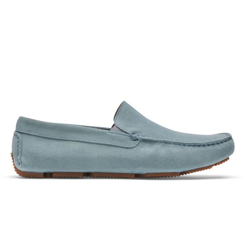 ROCKPORT - MEN'S RHYDER VENETIAN LOAFER-LIGHT BLUE SUEDE