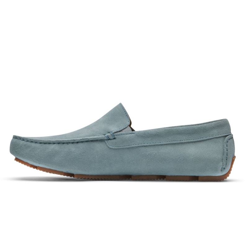 ROCKPORT - MEN'S RHYDER VENETIAN LOAFER-LIGHT BLUE SUEDE