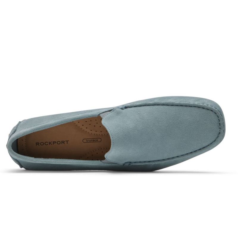 ROCKPORT - MEN'S RHYDER VENETIAN LOAFER-LIGHT BLUE SUEDE