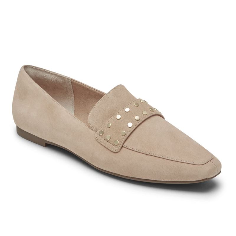 ROCKPORT - WOMEN'S TOTAL MOTION LAYLANI STUDDED LOAFER-NOUGAT