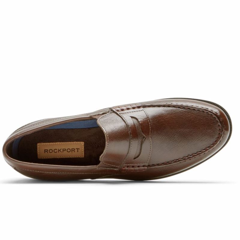 ROCKPORT - MEN'S PRESTON PENNY LOAFER-TUMBLED JAVA