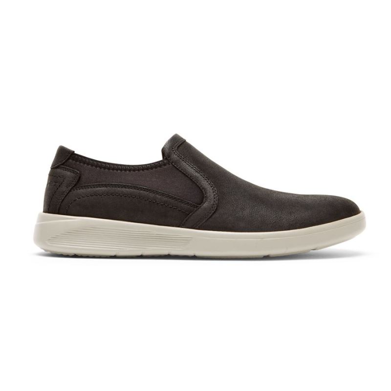 ROCKPORT - MEN'S CALDWELL TWIN GORE SLIP-ON-BLACK LEATHER