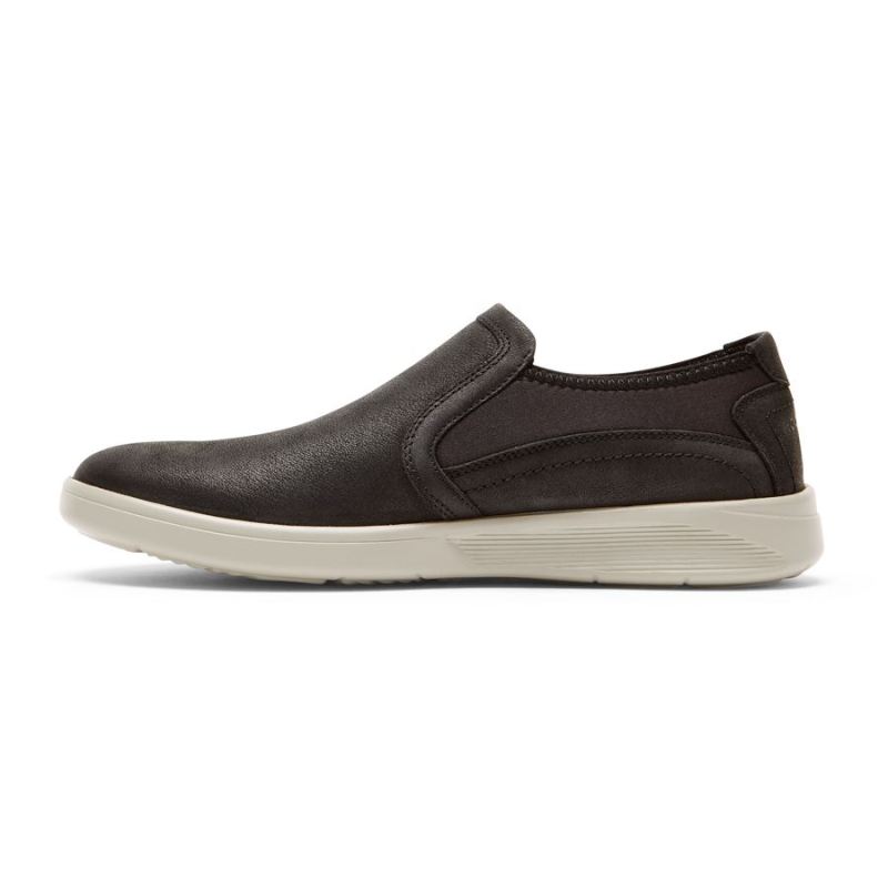 ROCKPORT - MEN'S CALDWELL TWIN GORE SLIP-ON-BLACK LEATHER