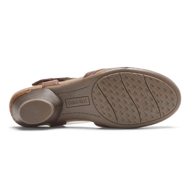 ROCKPORT - WOMEN'S COBB HILL LAUREL PERFORATED MARY JANE-TAN