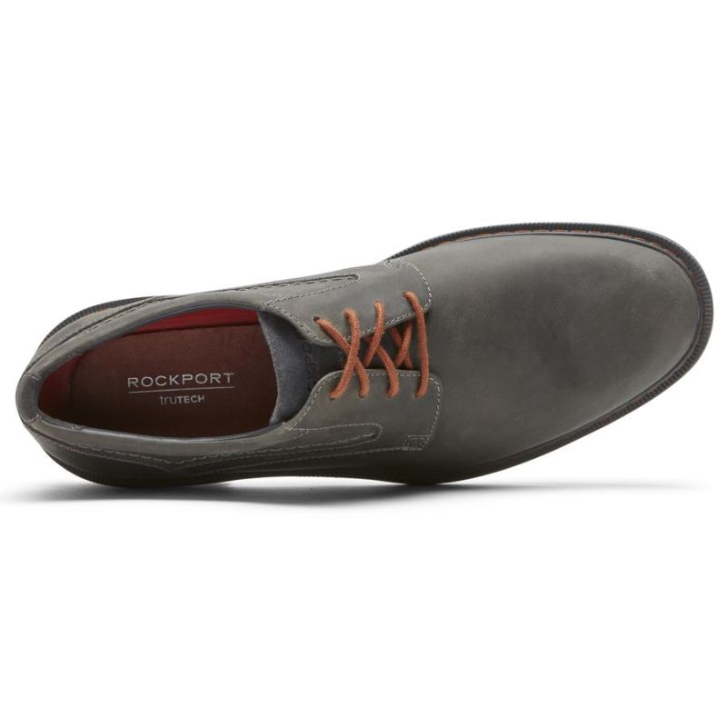 ROCKPORT - MEN'S TANNER PLAIN TOE OXFORD-STEEL GREY