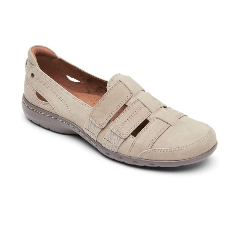 ROCKPORT - WOMEN'S COBB HILL PENFIELD STRAPPY SLIP-ON-DOVE