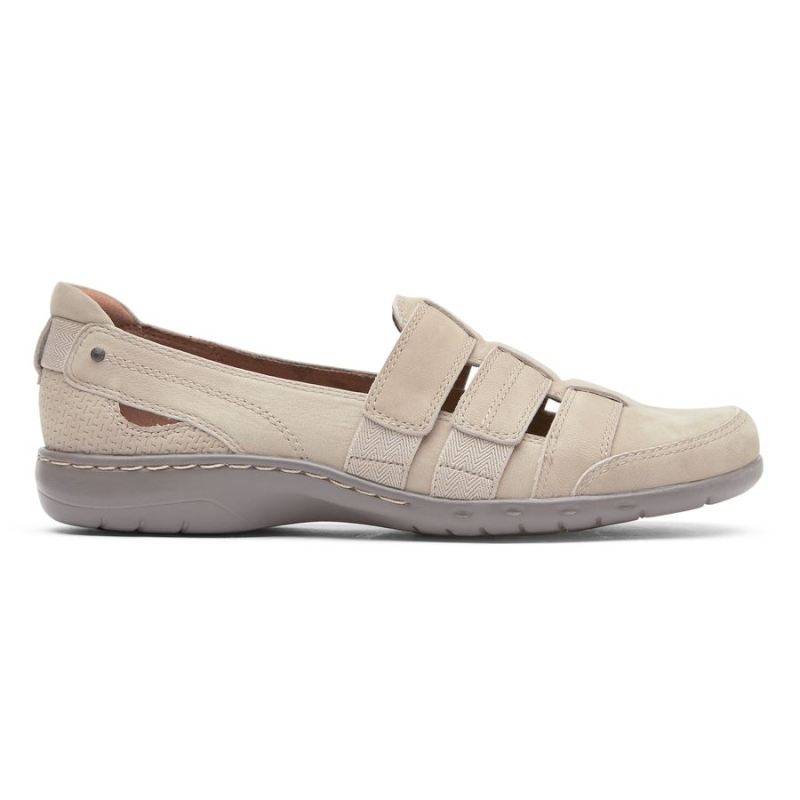 ROCKPORT - WOMEN'S COBB HILL PENFIELD STRAPPY SLIP-ON-DOVE