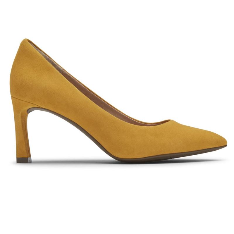 ROCKPORT - WOMEN'S TOTAL MOTION SHEEHAN HEEL-MARIGOLD KID SUEDE