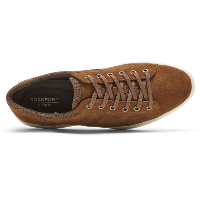 ROCKPORT - MEN'S COLLE TIE SNEAKER-TAN SUEDE