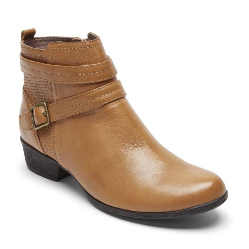 ROCKPORT - WOMEN'S CARLY STRAP BOOT-TAN