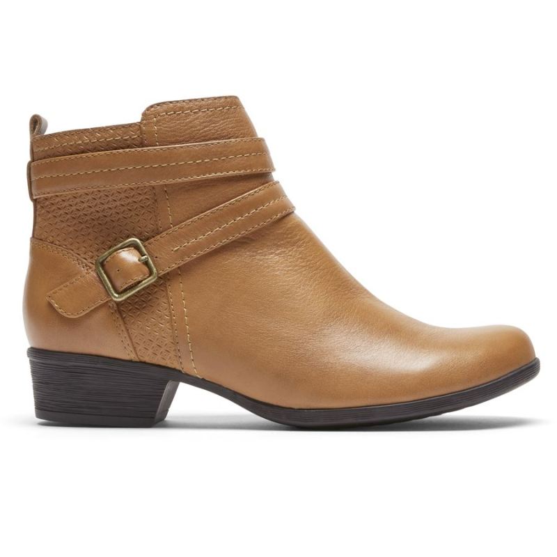 ROCKPORT - WOMEN'S CARLY STRAP BOOT-TAN