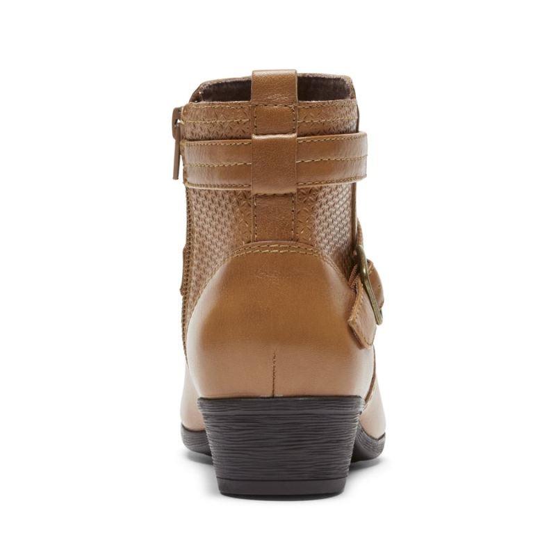 ROCKPORT - WOMEN'S CARLY STRAP BOOT-TAN